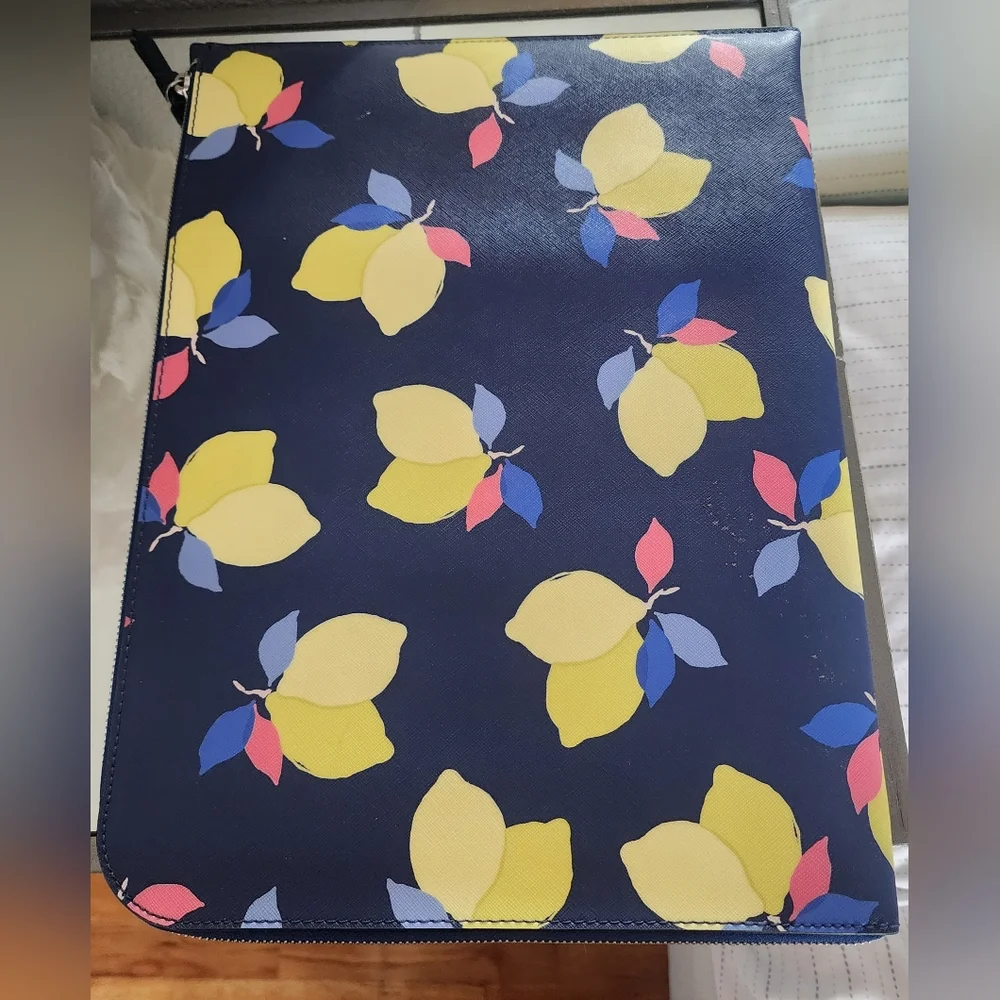 Kate Spade Cameron Lemon Zest L-zip Laptop Sleeve Case Bag